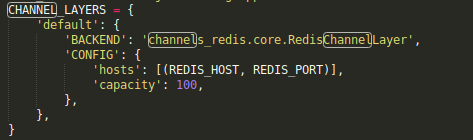 Define channels in your settings.py file