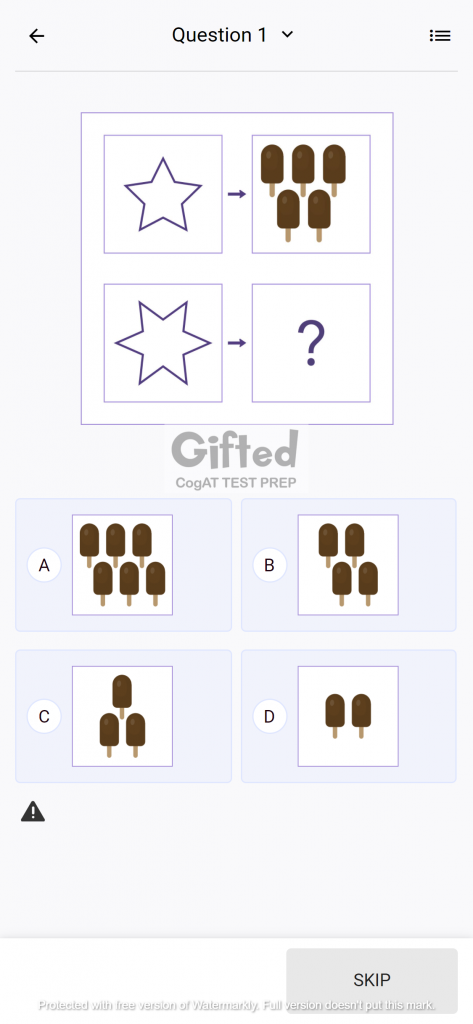 CogAT Test Prep Paper Folding Practice Question