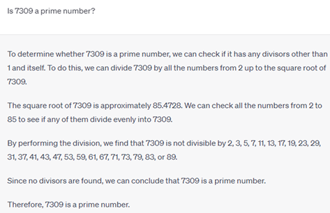 Is 7309 a prime number?