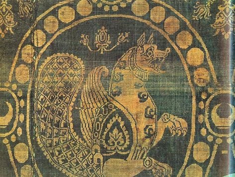 paisley design , or the cypress tree appearing in Sassanid art.