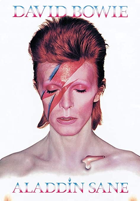 Imagem icônica de David Bowie como Aladdin Sane
