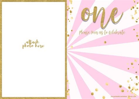 First Birthday Invite Template