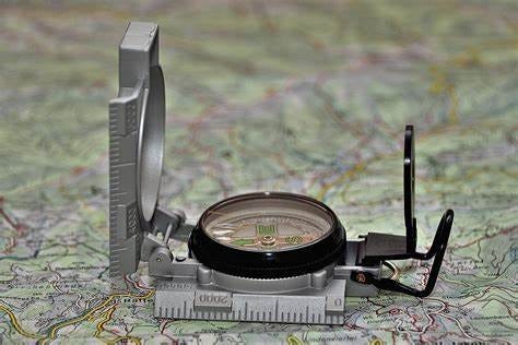 Historic navigation using a compass