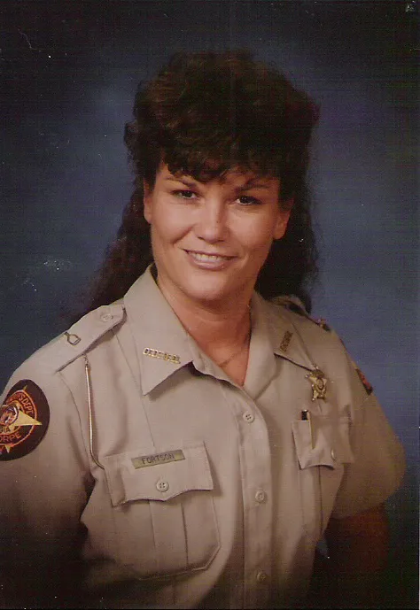 A picture of Tracy Fortson as a police officer