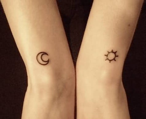 9+ Simple Moon Tattoos Ideas With Meanings - tiny moon and sun tattoobr /
