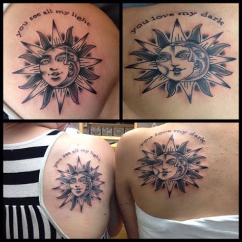Sun and Moon Tattoo | Tattoo Ideas Center - sun and moon tattoo sayingsbr /
