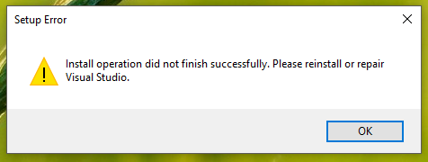 install-operation-did-not-finish-successfully-please-reinstall-or-repair-vis