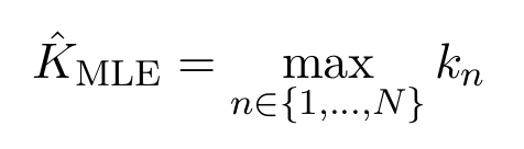 MLE = number of observed colors