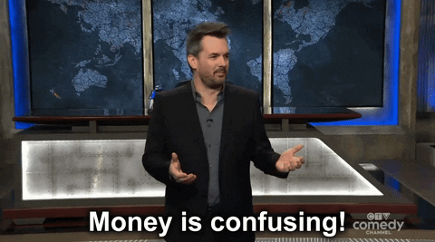 a gif on money being confusing