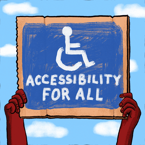 Board with the text “Accessibility for all”