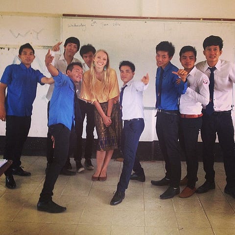 Teacher in Laos Loves Her Class