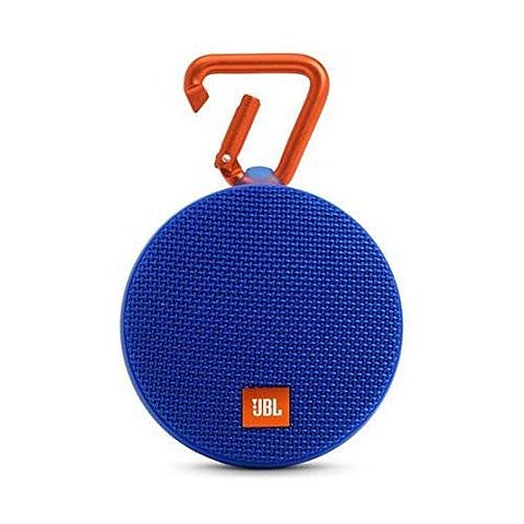 JBL Clip 2 Portable Bluetooth Speaker, Blue