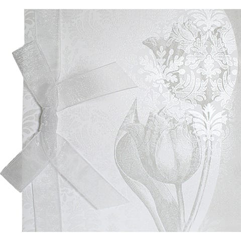 Silver Tulip Shimmer Wedding Invitations