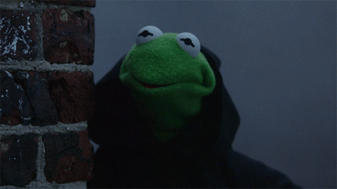 Kermit it’s not easy to be mean gif