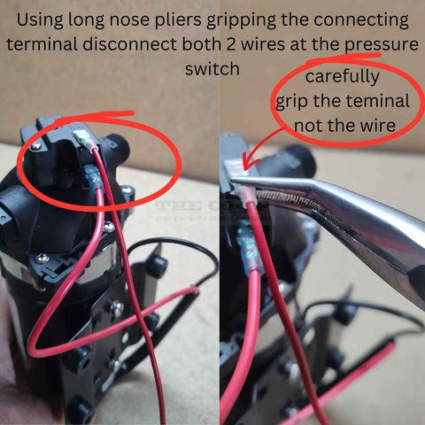 Removing Pressure switch wires