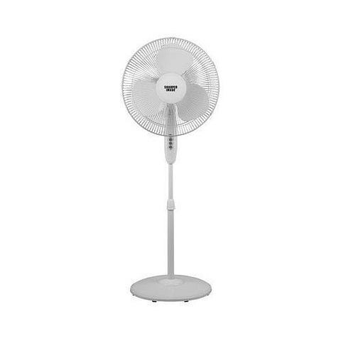 Sharper Image 16in Oscillating Pedestal Fan, White