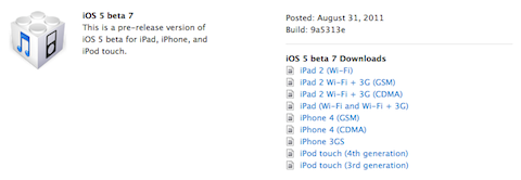 iOS5 Beta 7