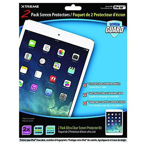 Xtreme Cables 2 Pack Ultra Clear iPad Air Sc