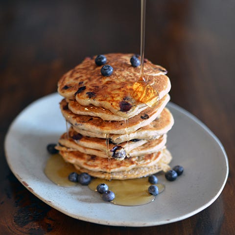 Whole Wheat Blueberry Pancakes - Global Dish - Stephanie Arsenault