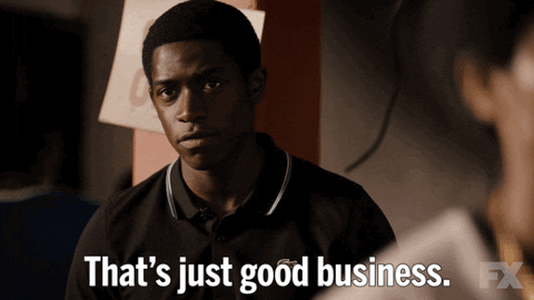 Gif of man saying “That’s just good business”