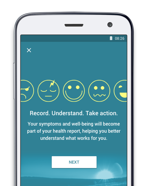 mood tracking on mental health app