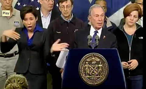 Mayor Bloomberg Sign Language Interpreter