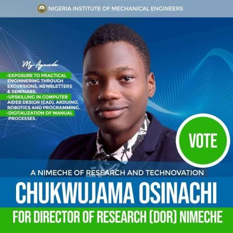 Osinachi Chukwujama election flier