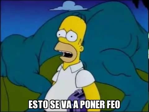 Homero Simpson causando problemas al viajar en el tiempo