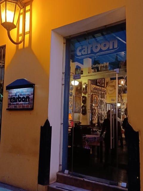 El Carbon restaurant entrance
