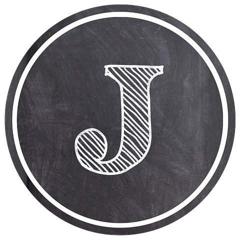 Chalkboard letter J