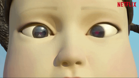 Young-hee doll from Squid Game moving her eyes side to side