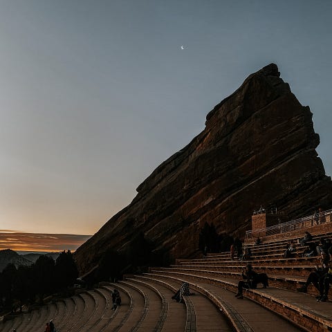 Red Rocks at night