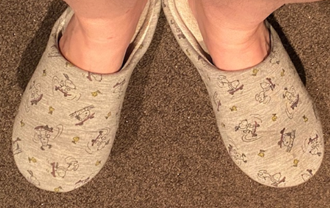 feet in slippers