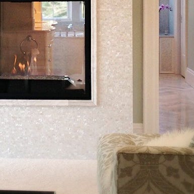White Mother Of Pearl Tiles Backsplash Uniform Bricks Subway Shell Have You Ever Thought Of Using Mother Pearl Tiles On Your Fireplace Add A Touch Glamour To Fireplaces