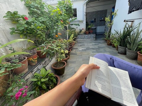 Books and gardening, two of my favorite things.