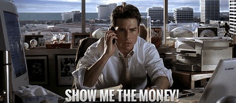Imagem mostra trecho do filme estrelado por Tom Cruise, Jerry Maguire, quando fala a famosa frase "Show me the money".