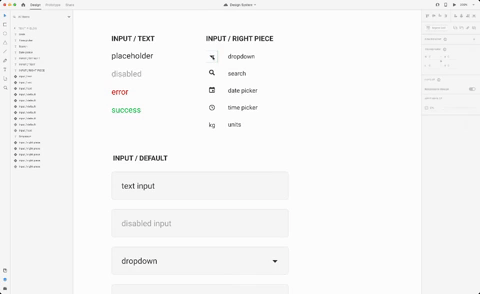 An example of building components using atomic design