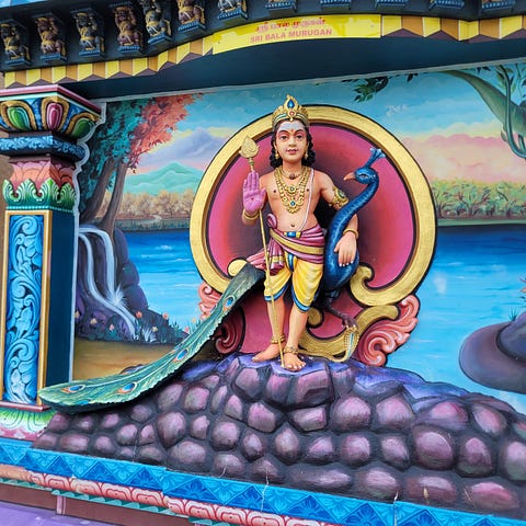 colorful image of Lord Murugan