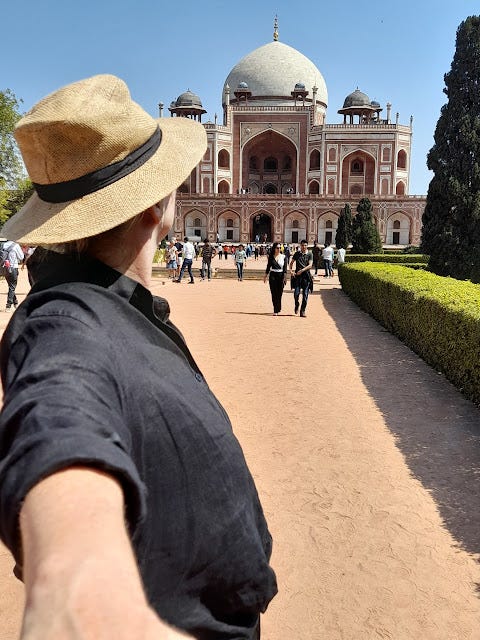female tour guide in Delhi