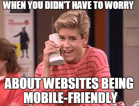 Mobile friendly website meme