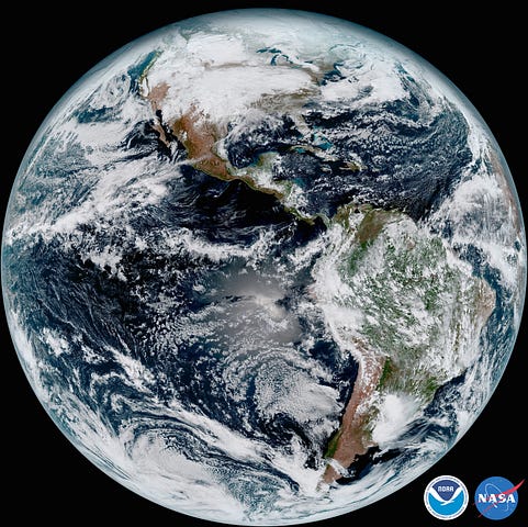 GOES-16 image of the Earth