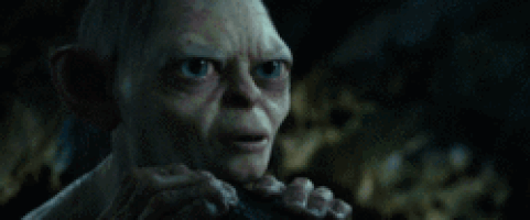 GIF of Gollum being confused