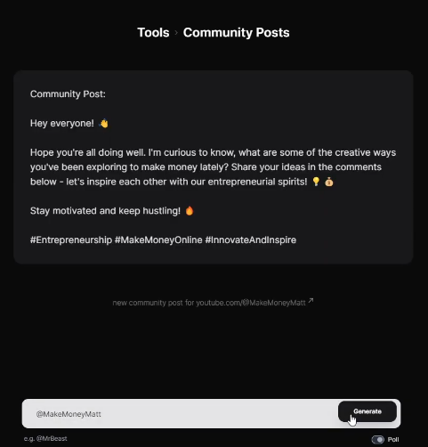 generated community post . tube magic