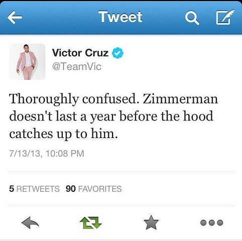 Victor Cruz Zimmerman Tweet