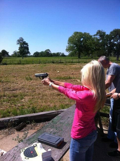 Lauren Tannehill shooting guns