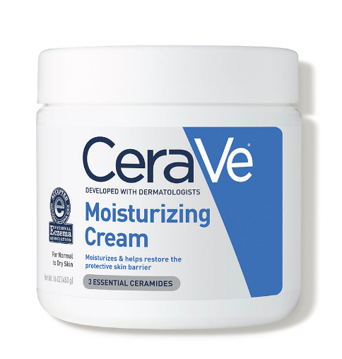 CereVe Moisturizing Cream — $14 at target. https://www.google.com/aclk?sa=l&ai=DChcSEwiE-fGqzKvnAhWKk7MKHXcmC5IYABADGgJxbg&si
