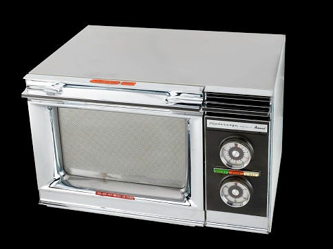 Photo of vintage microwave