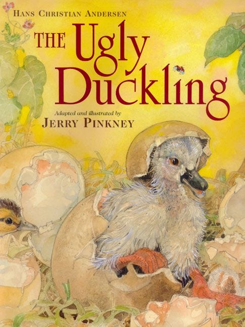 The Ugly Duckling by Hans Christian Andersen, adapted and illustrated by Jerry Pinkney