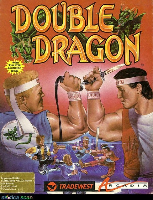 Poster for the Double Dragon video game from ‘87