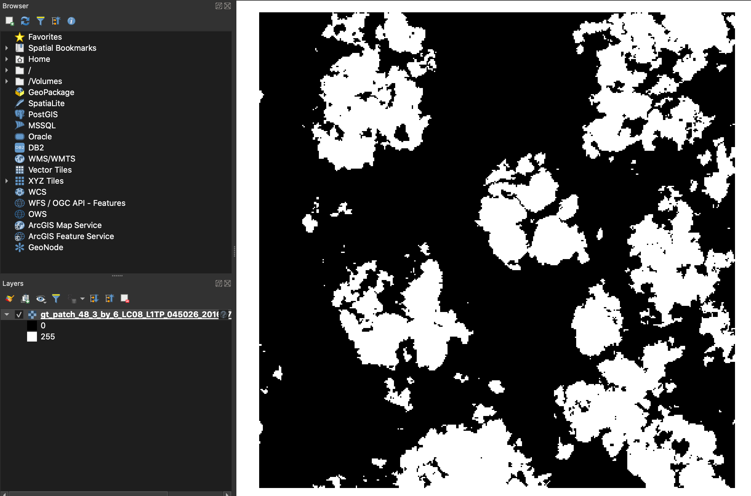 Image by author: patch image from [Cloud Segmentation Dataset](https://github.com/SorourMo/38-Cloud-A-Cloud-Segmentation-Dataset) visualized in QGIS